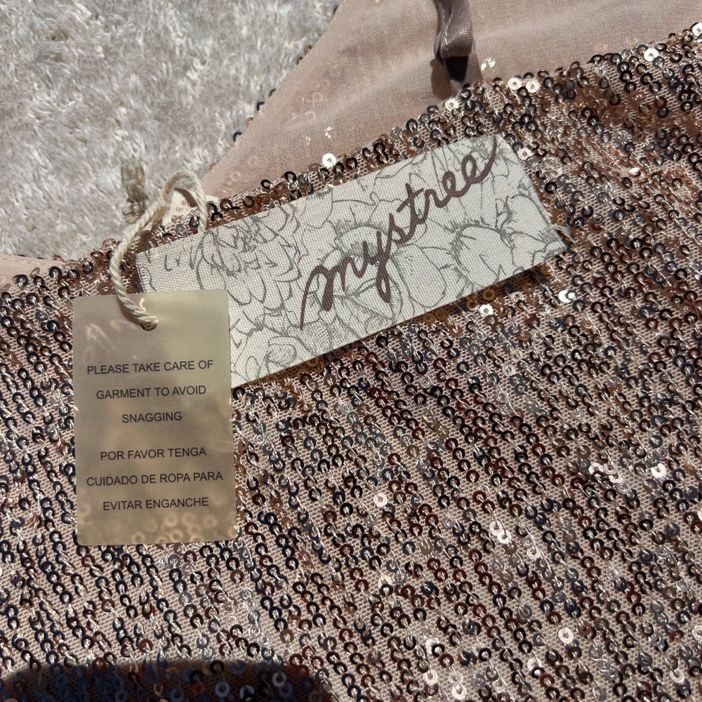 Sequin Spaghetti Strap Tank Top Mystree NWT  Size Small - Picture 10 of 12